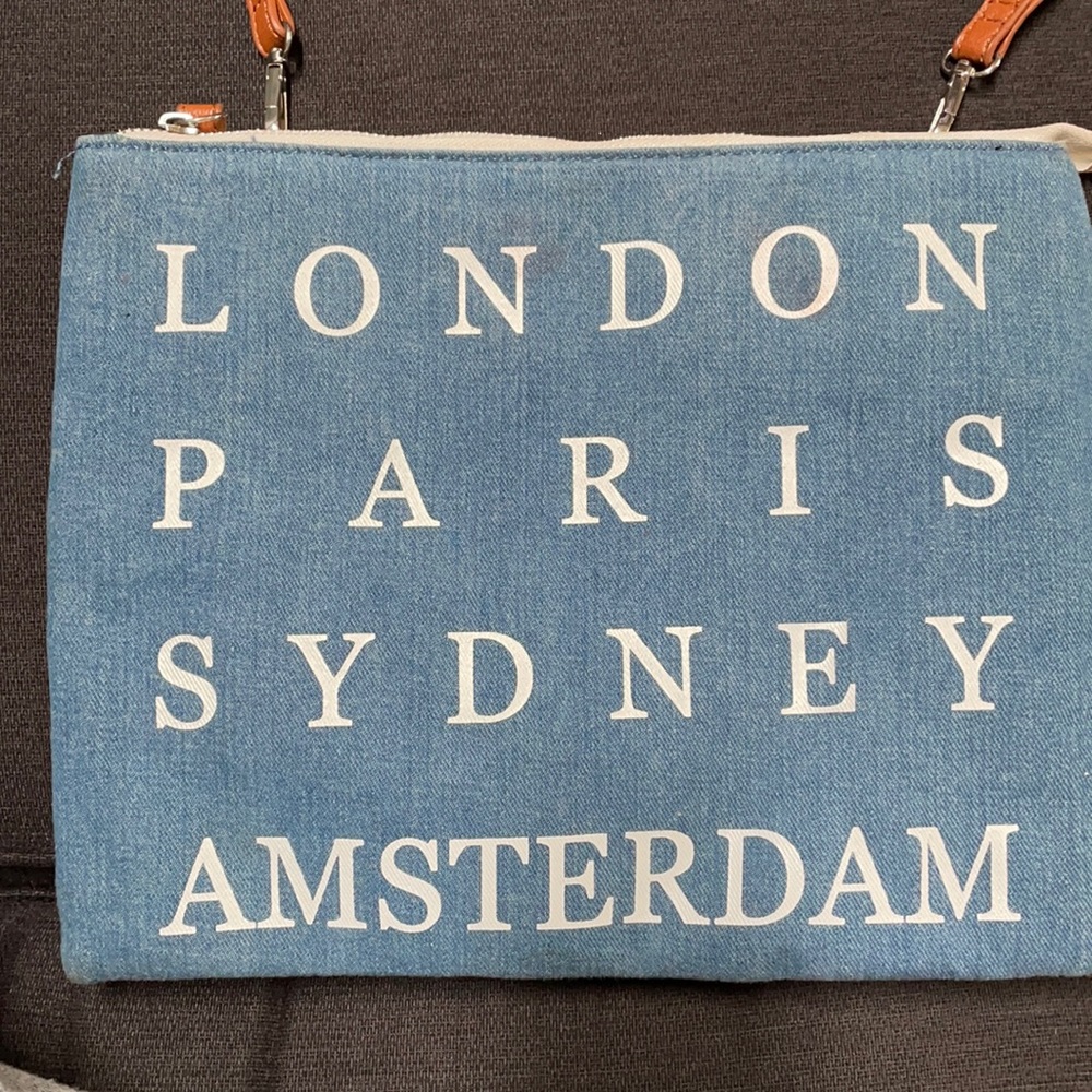 Denim cross body bag